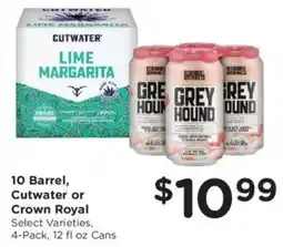 Fred Meyer 10 Barrel, Cutwater or Crown Royal offer