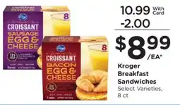 Fred Meyer Kroger breakfast sandwiches offer