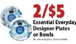 Festival Foods Essential Everyday Designer Plates or Bowls offer
