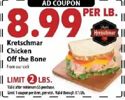 Festival Foods Kretschmar Chicken Off the Bone offer