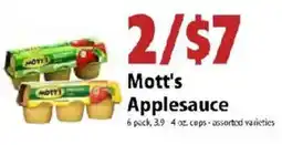Festival Foods Mott's Applesauce offer
