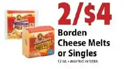 Festival Foods Borden Cheese Melts or Singles offer