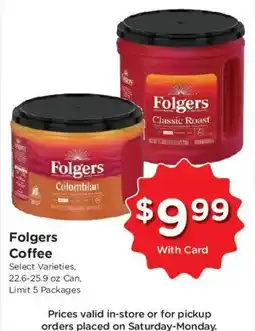 Fred Meyer Folgers Coffee offer