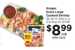 Fred Meyer Kroger extra large cooked shrimp offer