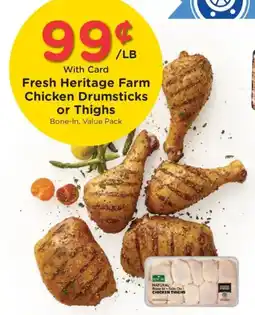 Fred Meyer Fresh Heritage Farm Chicken Drumsticks or Thighs offer