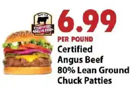 Festival Foods Certified Angus Beef 80% Lean Ground Chuck Patties offer