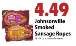 Festival Foods Johnsonville smoked sausage ropes offer