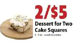 Festival Foods Dessert for Two Cake Squares offer