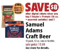 Festival Foods Samuel Adams Craft Beer offer