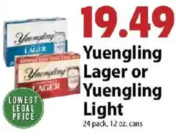 Festival Foods Yuengling Lager or Yuengling Light offer