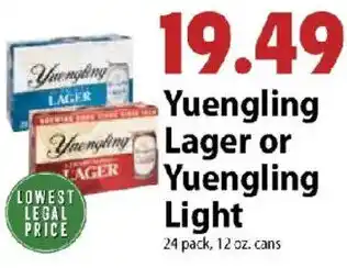 Festival Foods Yuengling Lager or Yuengling Light offer