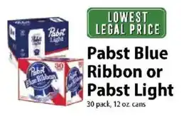 Festival Foods Pabst Blue Ribbon or Pabst Light offer