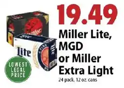 Festival Foods Miller Lite, MGD or Miller Extra Light offer