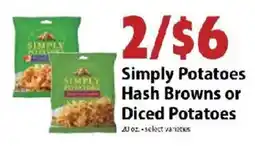Festival Foods Simply Potatoes Hash Browns or Diced Potatoes offer
