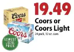 Festival Foods Coors or Coors Light offer