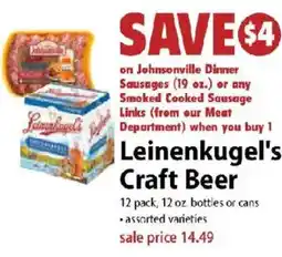 Festival Foods Leinenkugel's Craft Beer offer