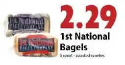 Festival Foods 1st National Bagels offer
