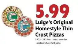 Festival Foods Luige's Original Homestyle Thin Crust Pizzas offer