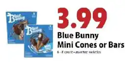 Festival Foods Blue Bunny Mini Cones or Bars offer