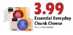 Festival Foods Essential Everyday Chunk Cheese offer