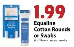 Festival Foods Equaline Cotton Rounds or Swabs offer