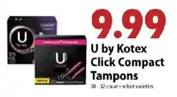 Festival Foods U by Kotex Click Compact Tampons offer