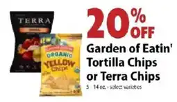 Festival Foods Garden of Eatin' Tortilla Chips or Terra Chips offer