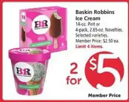 Safeway Baskin Robbins Ice Cream offer
