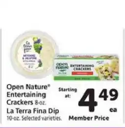Safeway Open Nature Entertaining Crackers & La Terra Fina Dip offer