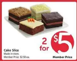 Safeway Cake Slice offer