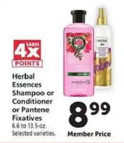 Safeway Herbal Essences Shampoo or Conditioner or Pantene Fixatives offer