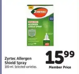 Safeway Zyrtec Allergen Shield Spray offer