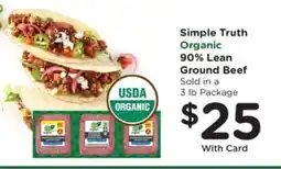 Pick'n Save Simple Truth Organic 90% Lean Ground Beef offer
