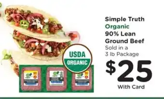 Pick'n Save Simple Truth Organic 90% Lean Ground Beef offer