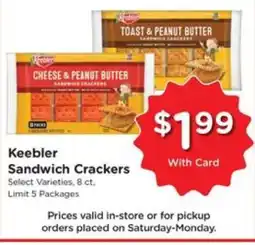 Pick'n Save Keebler Sandwich Crackers offer
