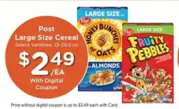 Pick'n Save Post Large Size Cereal offer