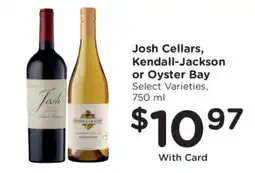 Kroger Josh Cellars, Kendall-Jackson or Oyster Bay offer