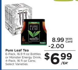 Kroger Pure Leaf Tea or Monster Energy Drink offer
