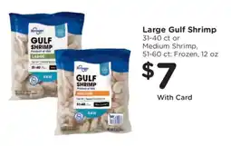 Kroger Large Gulf Shrimp offer