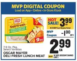 Food Lion Oscar Mayer Deli Fresh Lunch Meat offer
