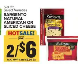 Food Lion Sargento Natural American or Sliced Cheese offer