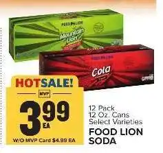 Food Lion FOOD LION SODA offer