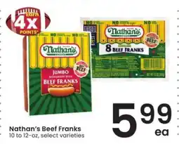 Albertsons Nathan's Beef Franks offer