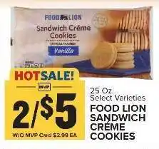 Food Lion FOOD LION SANDWICH CREME COOKIES offer