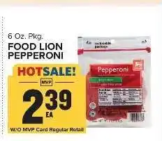 Food Lion Food Lion Pepperoni offer