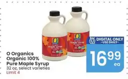 Albertsons O Organics Organic 100% Pure Maple Syrup offer