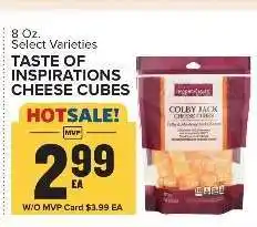 Food Lion Taste of Inspirations Cheese Cubes offer