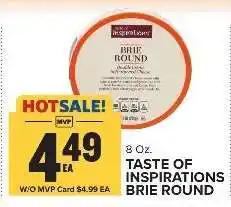 Food Lion Taste of Inspirations Brie Round offer