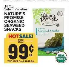 Food Lion Nature’s Promise Organic Seaweed Snacks offer