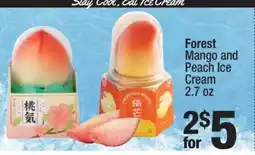Super King Markets Forest Mango and Peach Ice Cream offer